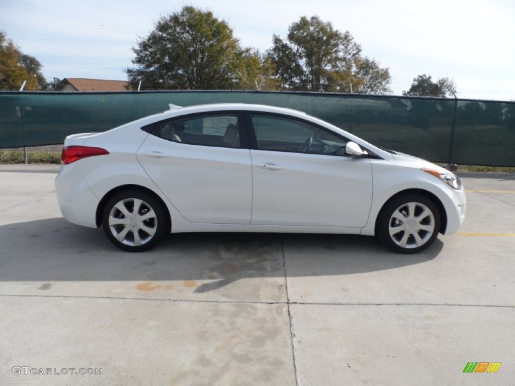 2012 Elantra Limited - Shimmering White / Beige photo #2