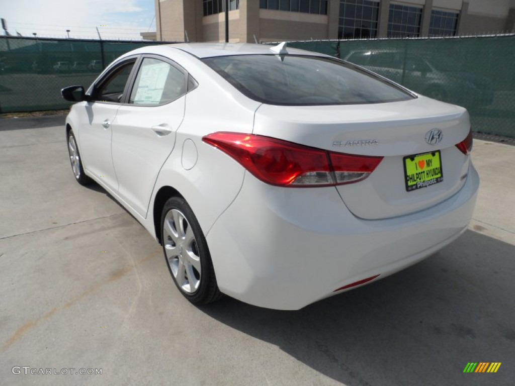 2012 Elantra Limited - Shimmering White / Beige photo #5