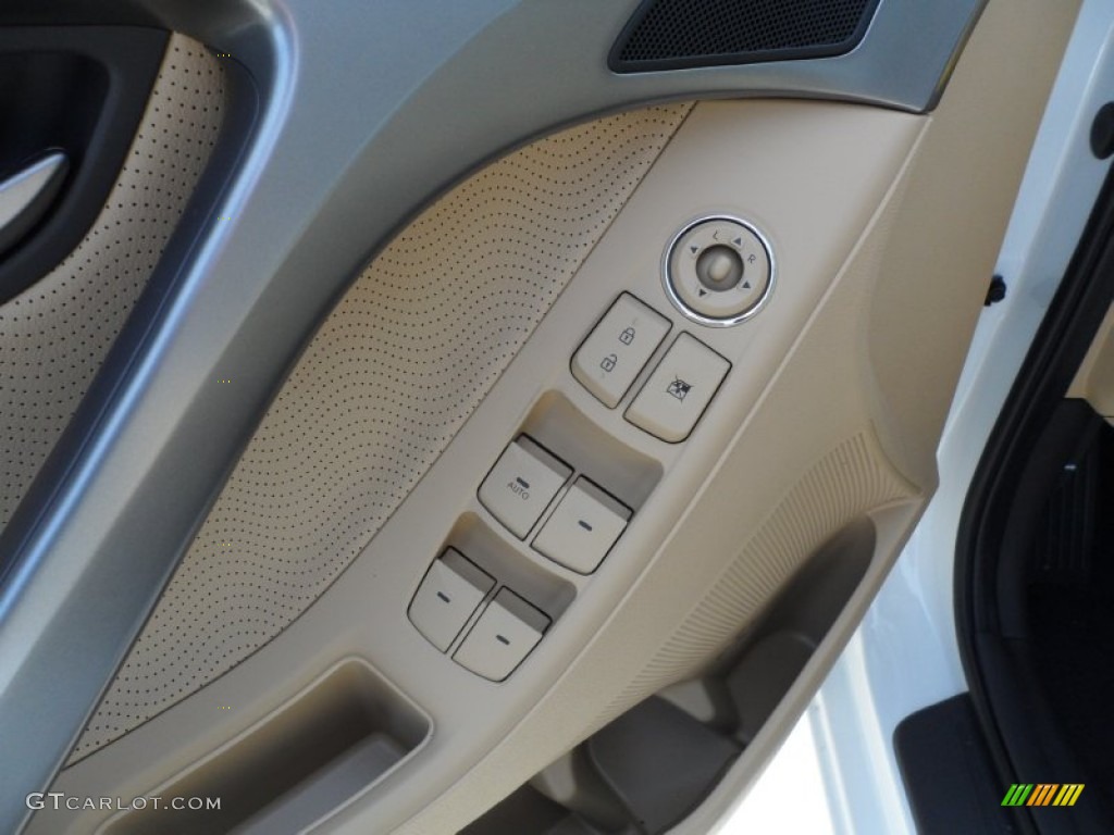 2012 Elantra Limited - Shimmering White / Beige photo #25