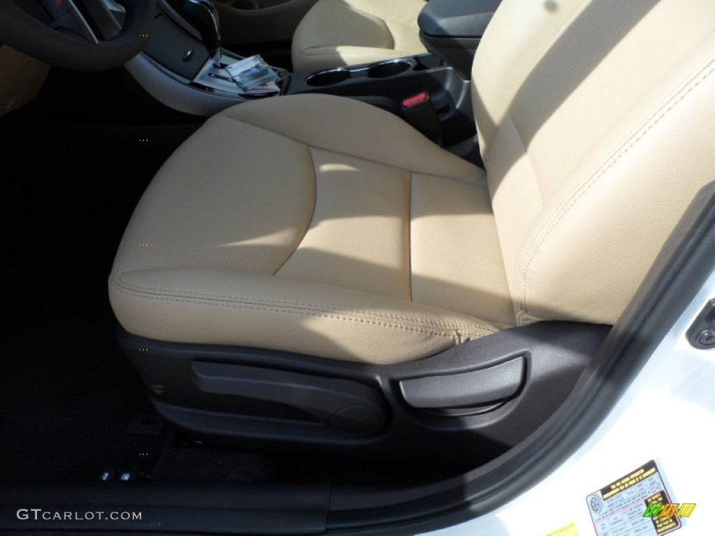 2012 Elantra Limited - Shimmering White / Beige photo #27