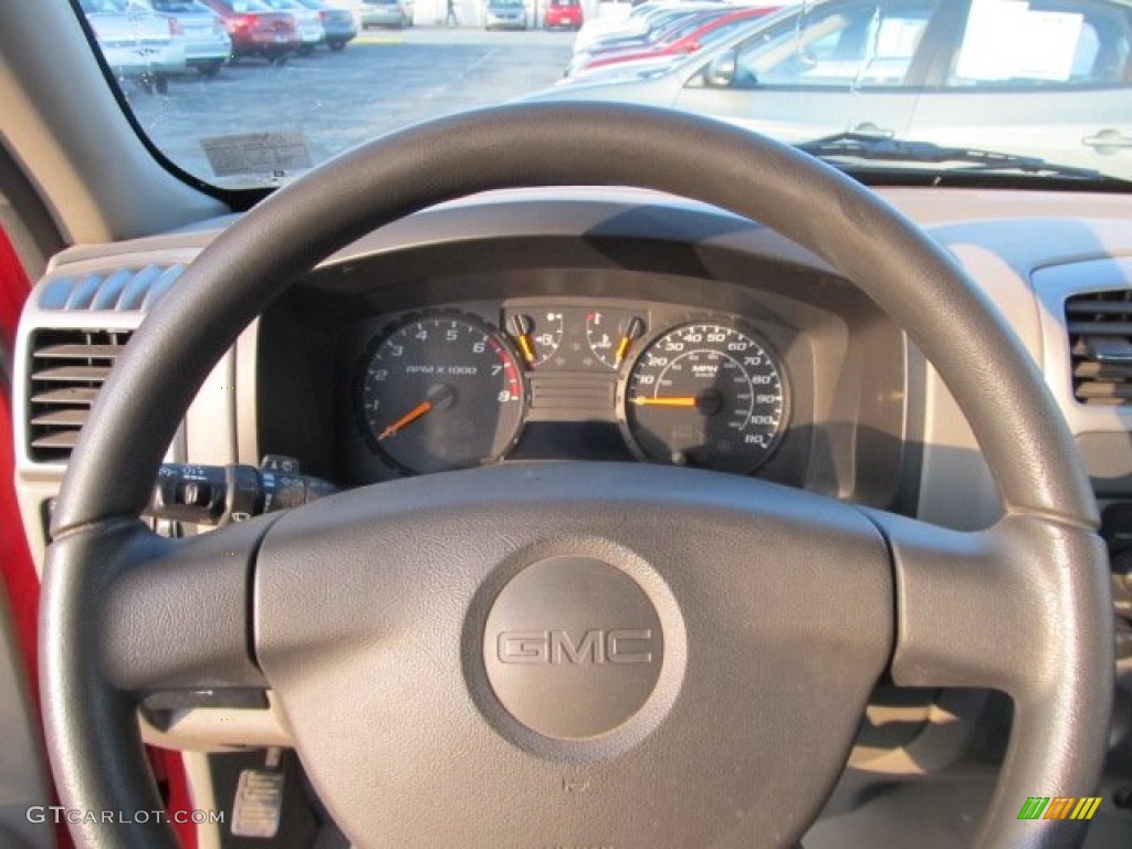 2008 GMC Canyon SL Extended Cab Medium Pewter Steering Wheel Photo #57615814