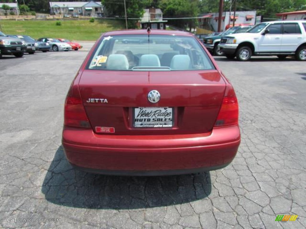 2000 Jetta GLS Sedan - Canyon Red Metallic / Gray photo #6