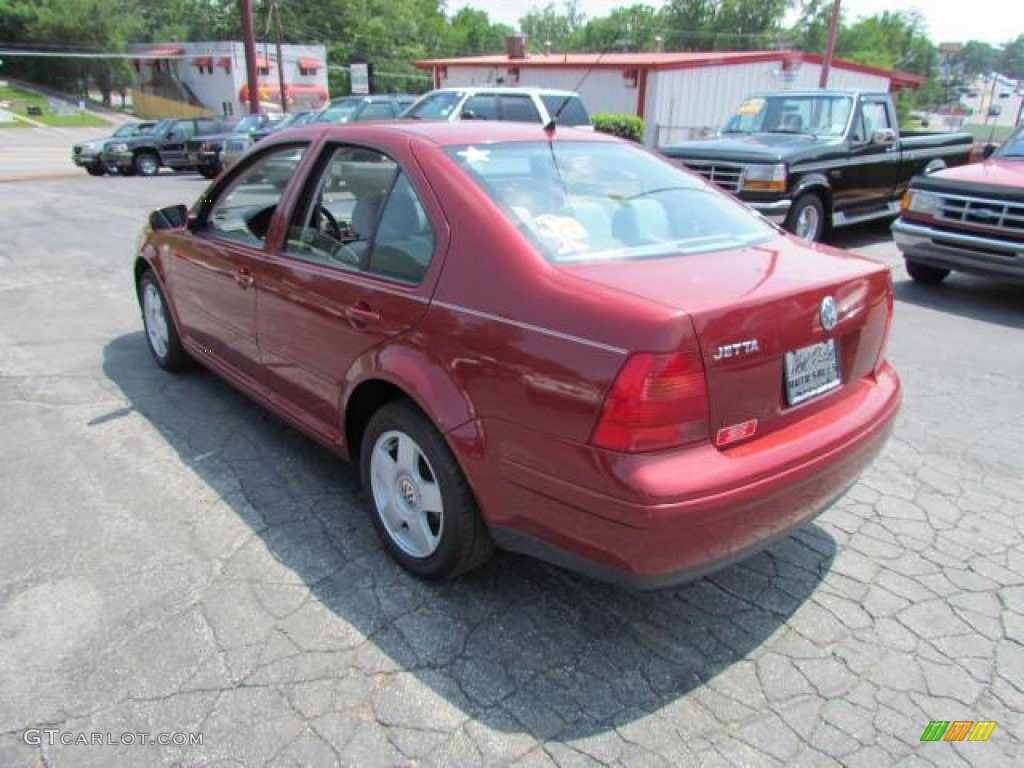 2000 Jetta GLS Sedan - Canyon Red Metallic / Gray photo #7