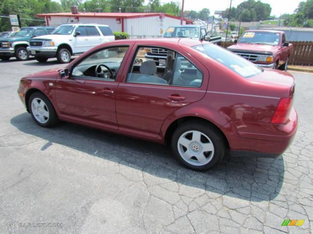 2000 Jetta GLS Sedan - Canyon Red Metallic / Gray photo #8