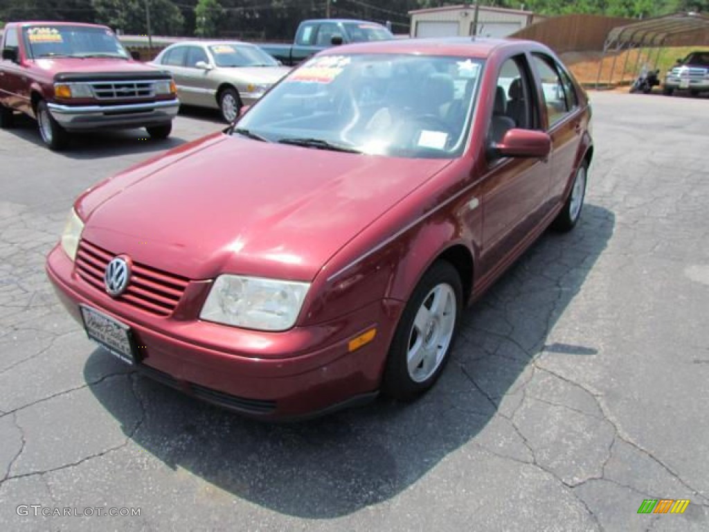 2000 Jetta GLS Sedan - Canyon Red Metallic / Gray photo #11