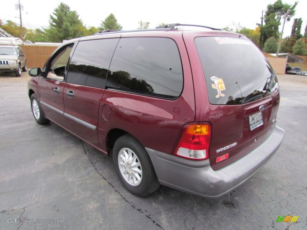 2000 Windstar LX - Cabernet Red Metallic / Medium Parchment photo #7