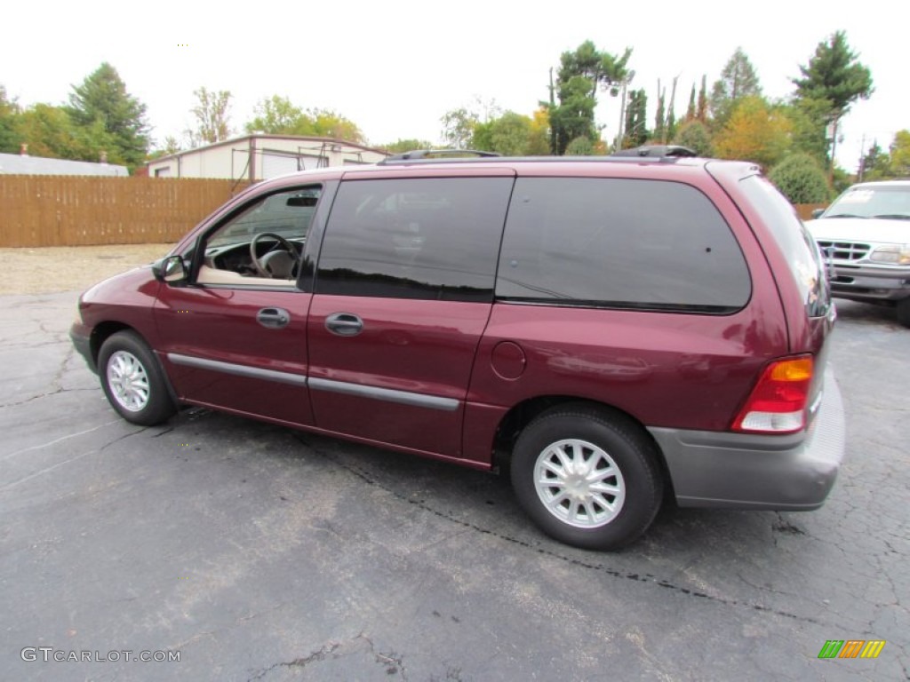 2000 Windstar LX - Cabernet Red Metallic / Medium Parchment photo #8