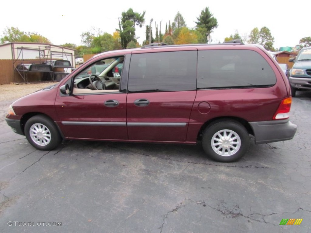 2000 Windstar LX - Cabernet Red Metallic / Medium Parchment photo #9