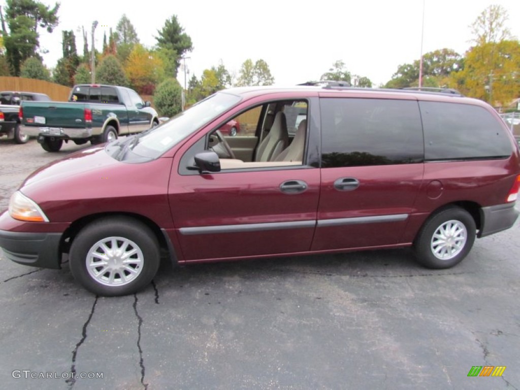 2000 Windstar LX - Cabernet Red Metallic / Medium Parchment photo #10