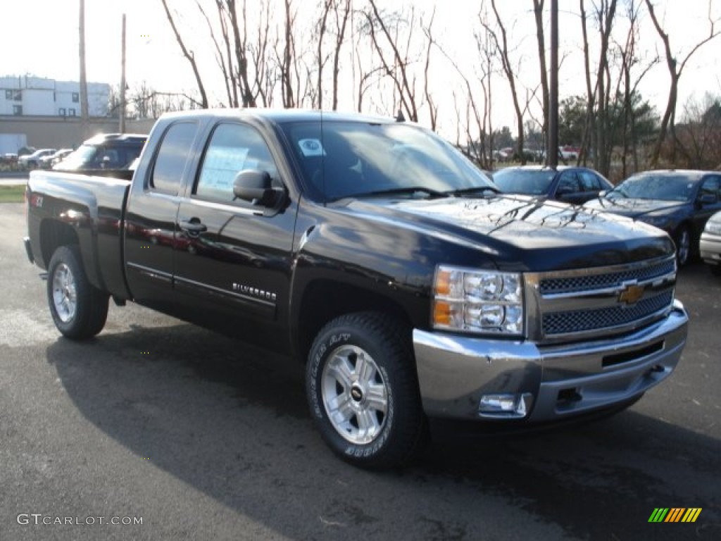 2012 Silverado 1500 LT Extended Cab 4x4 - Black / Ebony photo #2