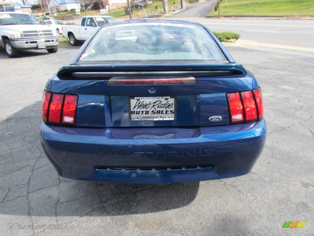 1999 Mustang V6 Coupe - Atlantic Blue Metallic / Light Graphite photo #6