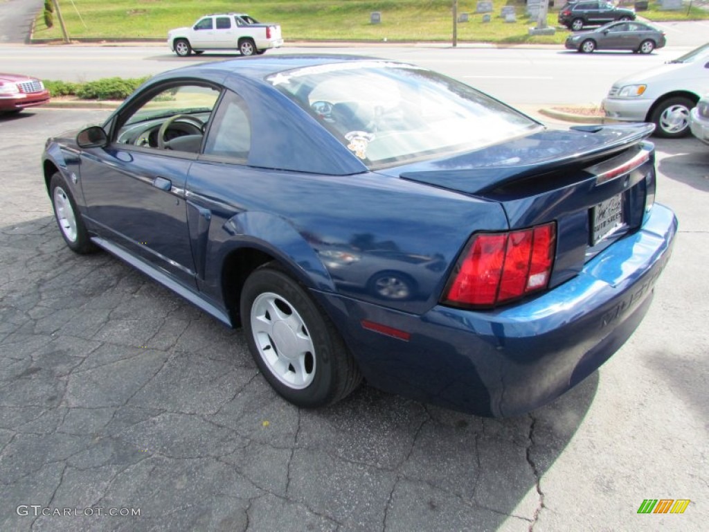 1999 Mustang V6 Coupe - Atlantic Blue Metallic / Light Graphite photo #7