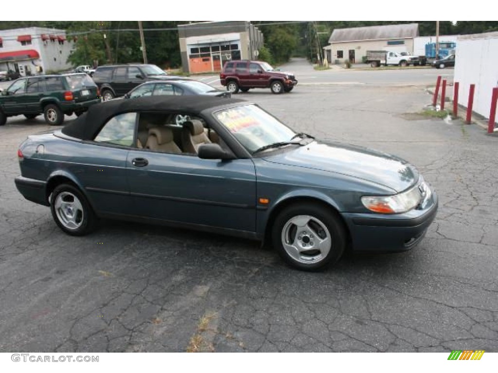 1999 9-3 Convertible - Cosmic Blue Metallic / Warm Beige photo #2
