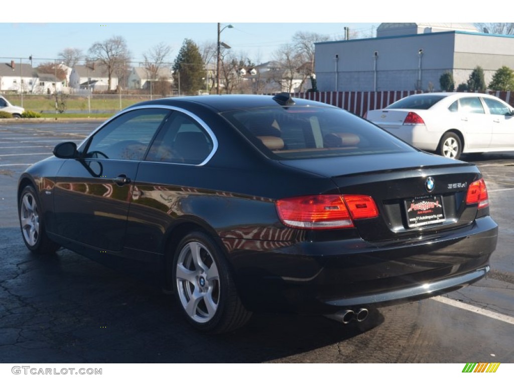 2008 3 Series 328xi Coupe - Black Sapphire Metallic / Saddle Brown/Black photo #2