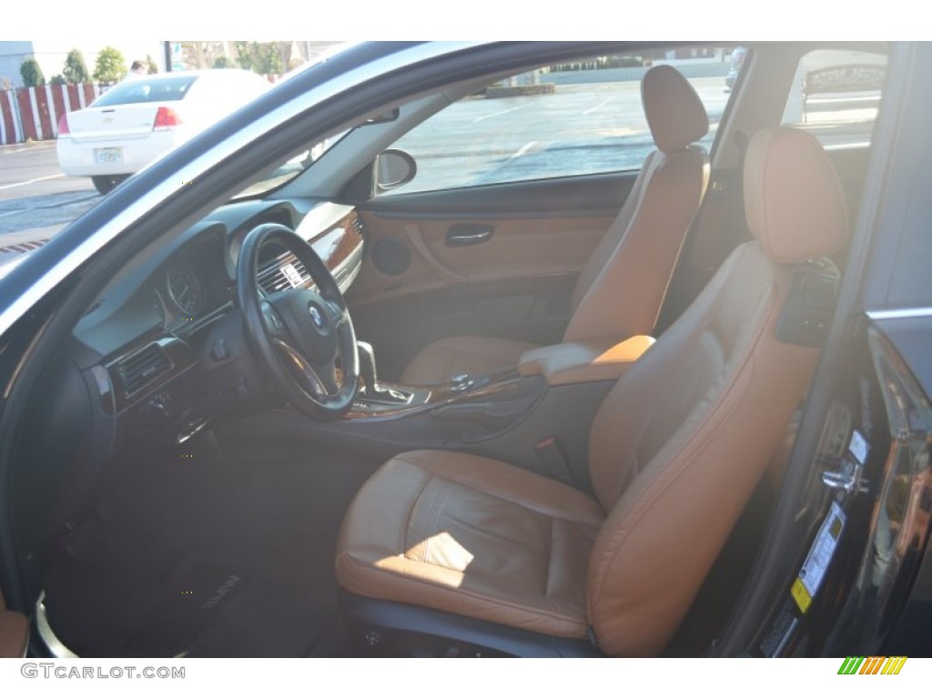 2008 3 Series 328xi Coupe - Black Sapphire Metallic / Saddle Brown/Black photo #8