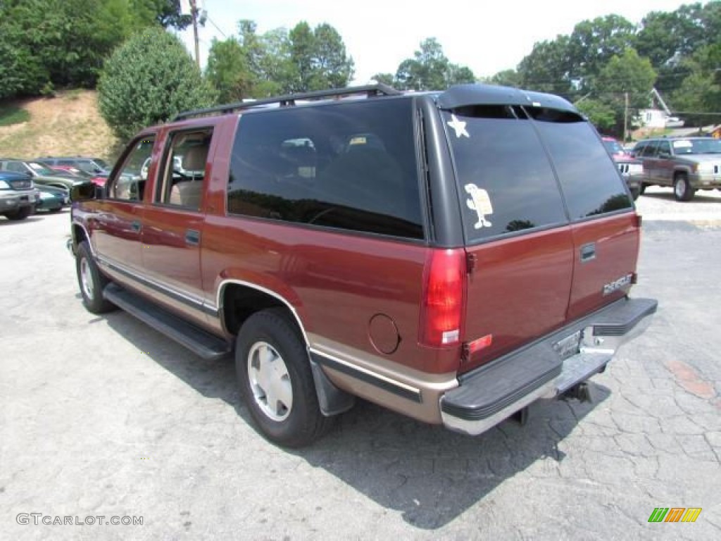 1998 Suburban K1500 LS 4x4 - Dark Carmine Red Metallic / Neutral photo #5