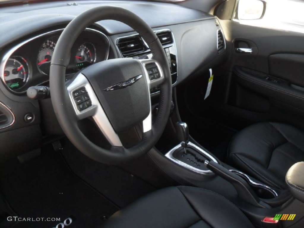 Black Interior 2012 Chrysler 200 Limited Sedan Photo #57626275