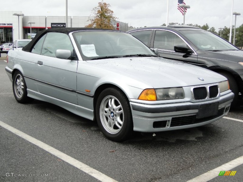 1998 3 Series 328i Convertible - Arctic Silver Metallic / Black photo #3