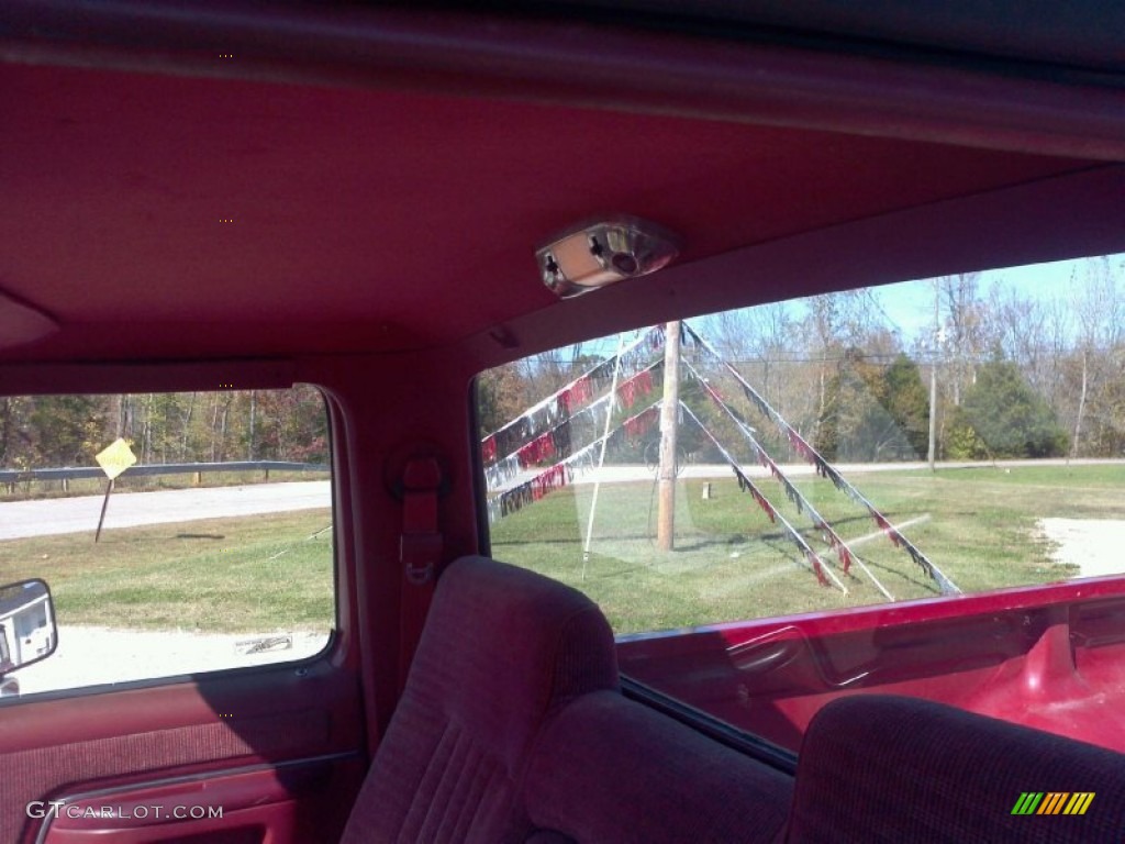 Scarlet Red Interior 1988 Ford F150 XLT Lariat Regular Cab Photo #57629059