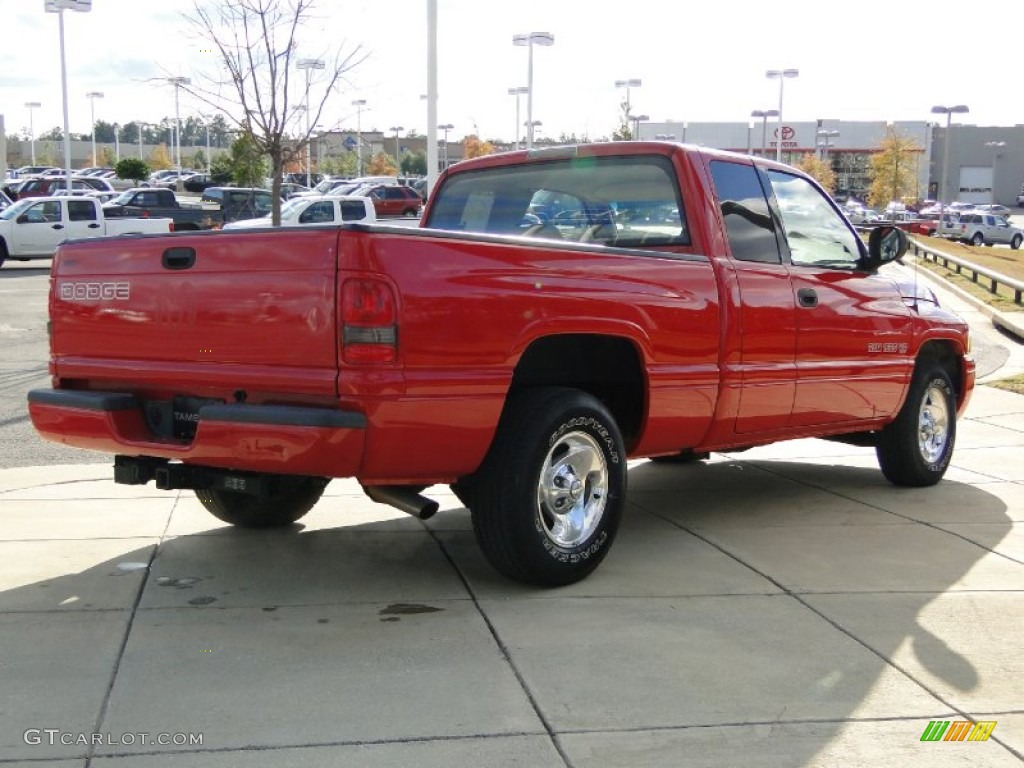 1999 Ram 1500 Sport Extended Cab - Flame Red / Mist Gray photo #6
