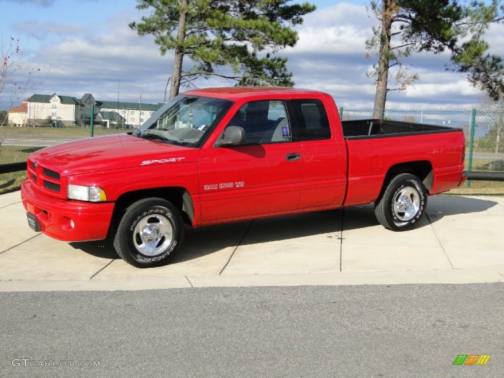 Flame Red 1999 Dodge Ram 1500 Sport Extended Cab Exterior Photo #57629149