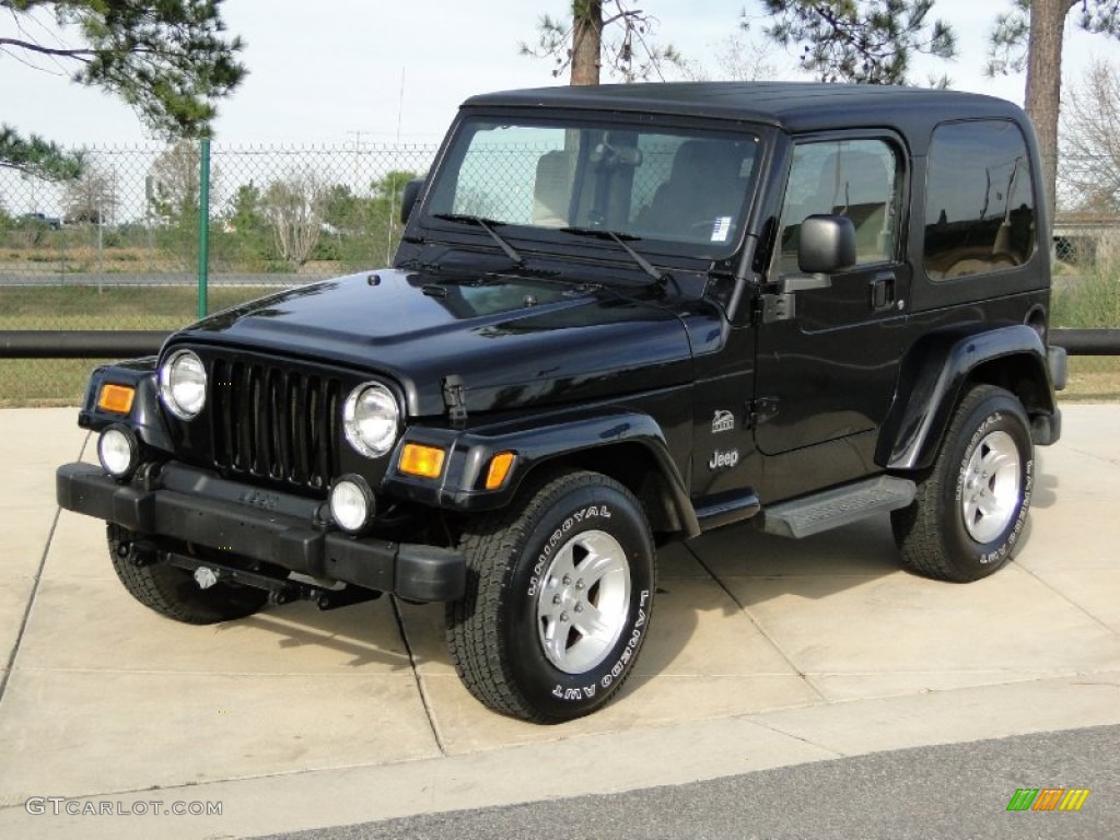 2004 Wrangler Sahara 4x4 - Black / Khaki photo #13