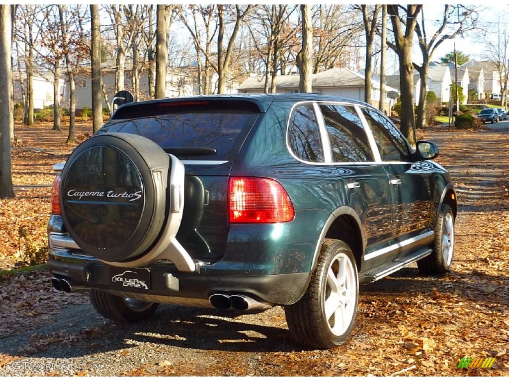 2004 Cayenne Turbo - Dark Teal Metallic / Havanna/Sand Beige photo #7
