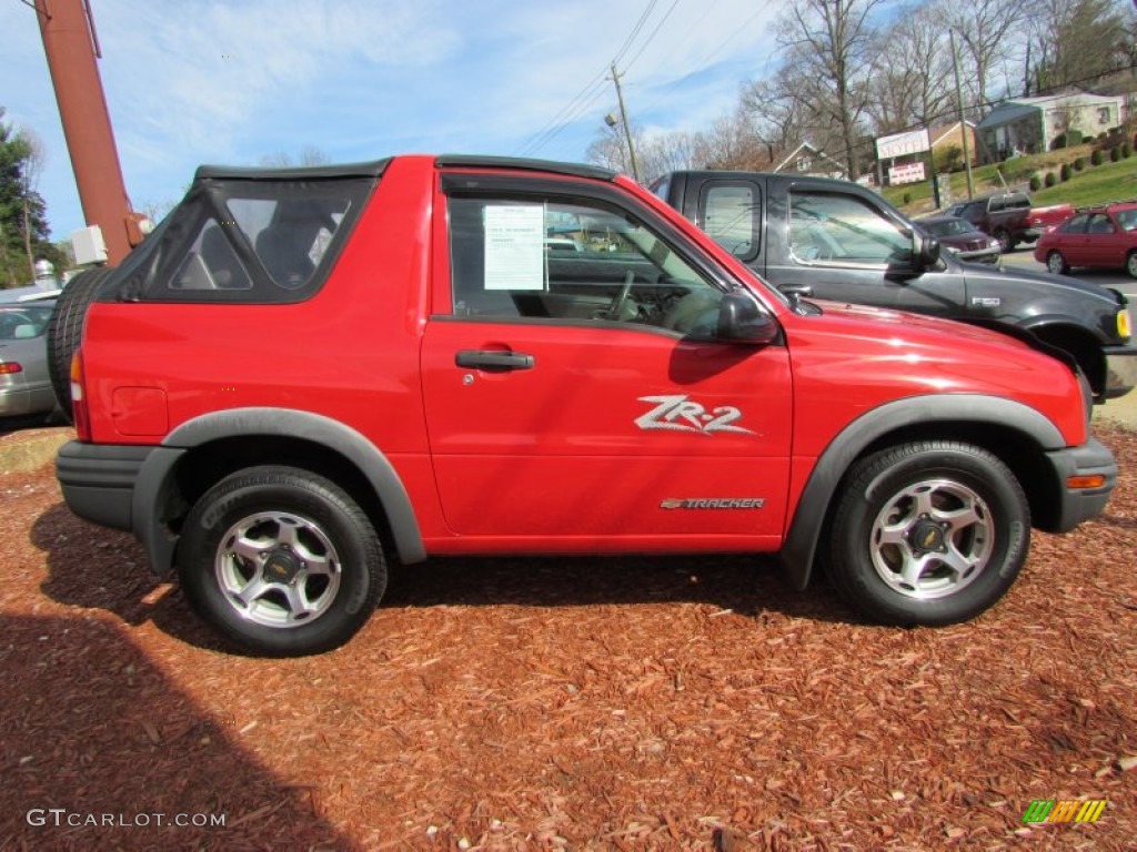 2001 Tracker ZR2 Soft Top 4WD - Wildfire Red / Medium Gray photo #3