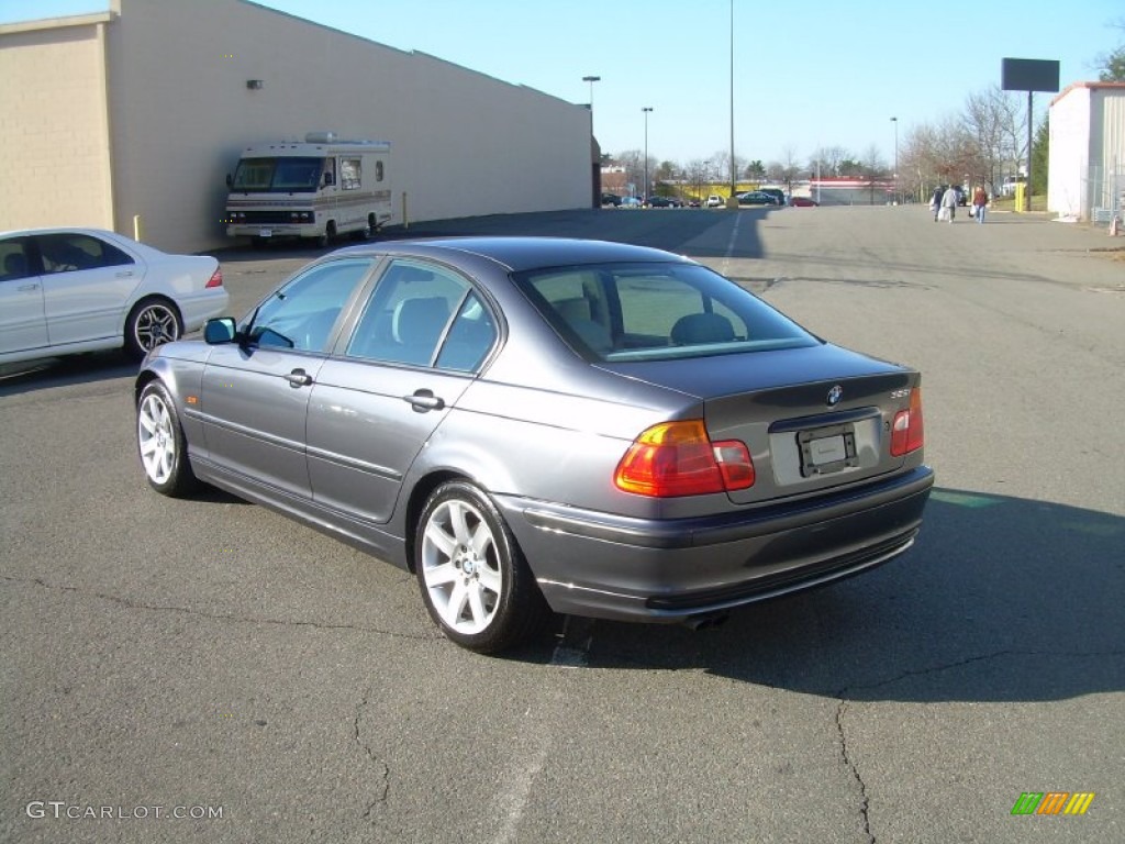 2001 3 Series 325i Sedan - Steel Grey Metallic / Grey photo #6