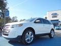 2012 White Platinum Metallic Tri-Coat Ford Edge SEL  photo #1