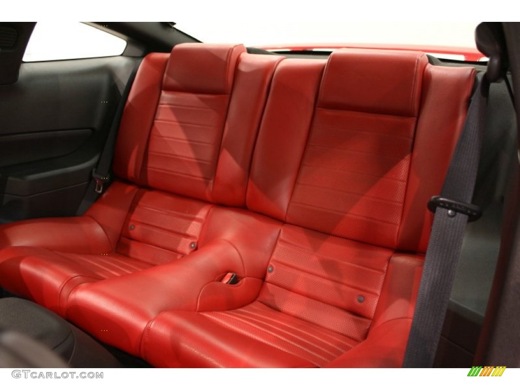 Red Leather Interior 2005 Ford Mustang GT Premium Coupe Photo #57638044