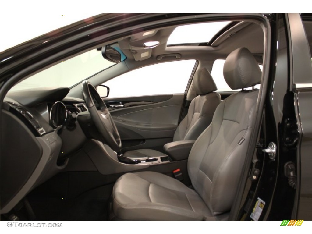 2011 Sonata Limited - Midnight Black / Gray photo #6