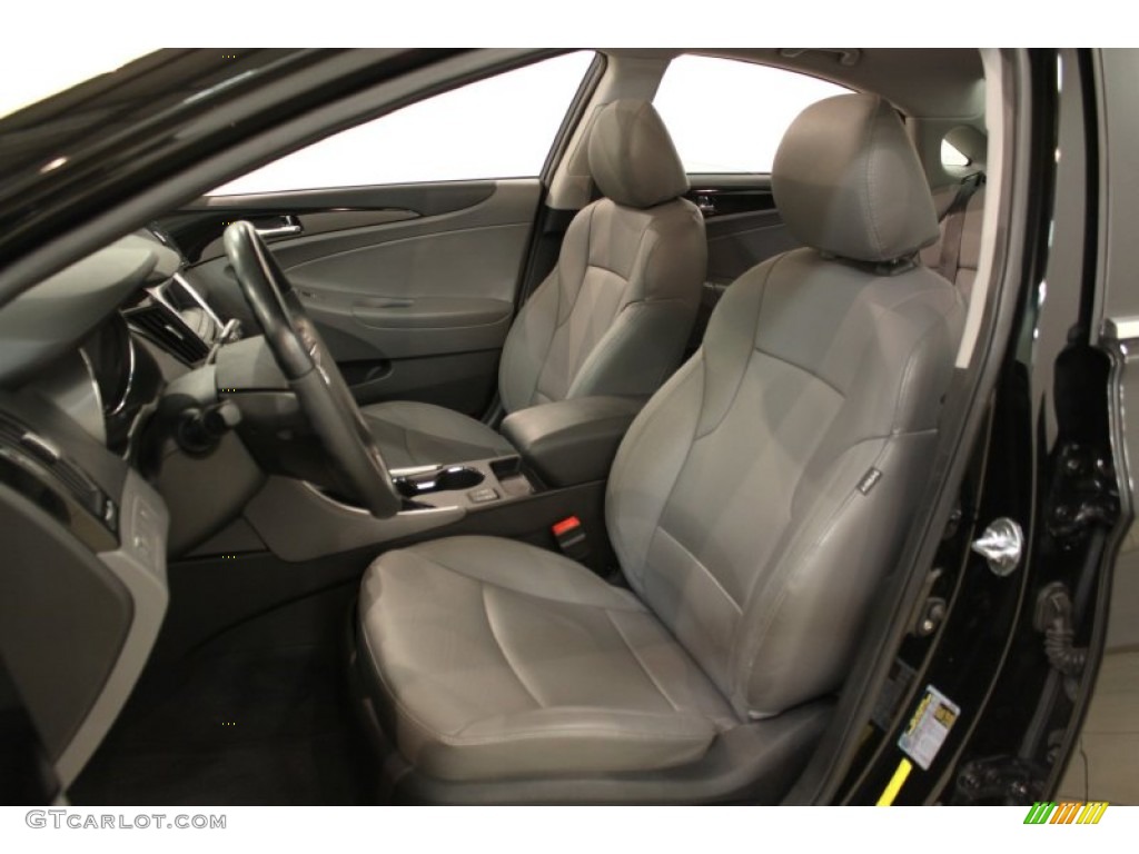 2011 Sonata Limited - Midnight Black / Gray photo #7