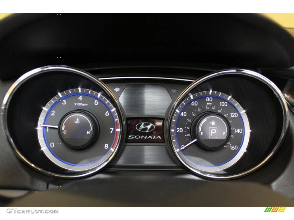 2011 Sonata Limited - Midnight Black / Gray photo #9