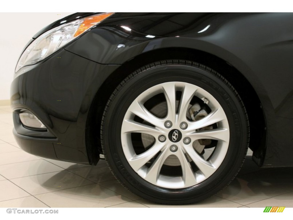 2011 Sonata Limited - Midnight Black / Gray photo #19