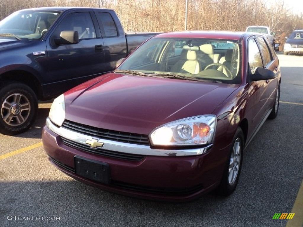 2005 Malibu Maxx LS Wagon - Sport Red Metallic / Neutral Beige photo #1