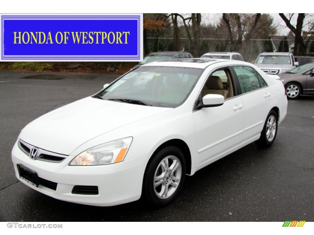 2006 Accord EX-L Sedan - Taffeta White / Ivory photo #1