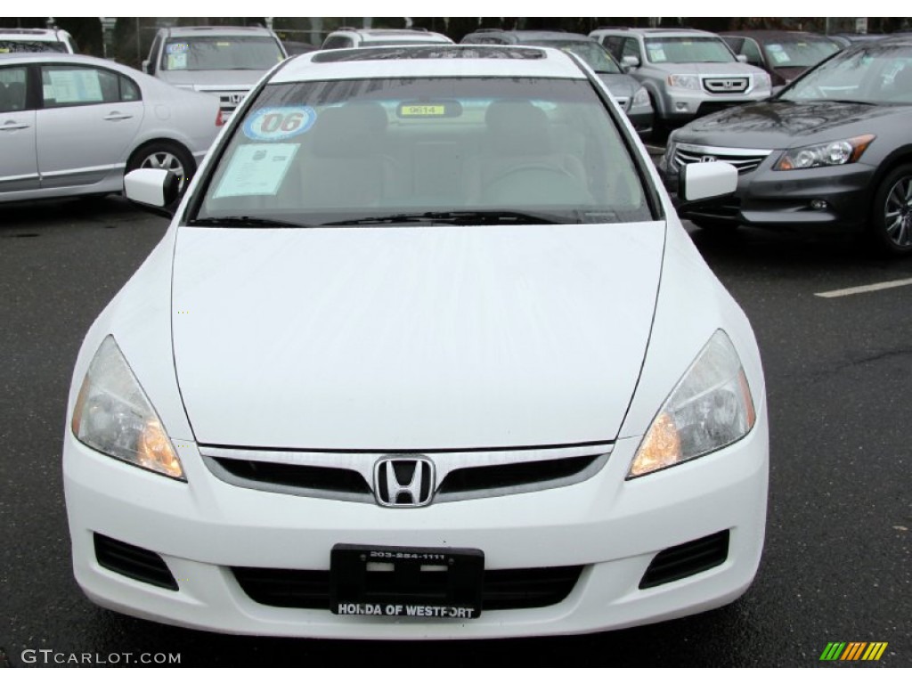 2006 Accord EX-L Sedan - Taffeta White / Ivory photo #2