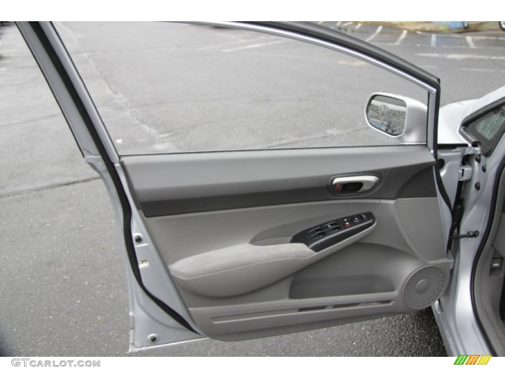 2009 Civic LX Sedan - Alabaster Silver Metallic / Gray photo #14