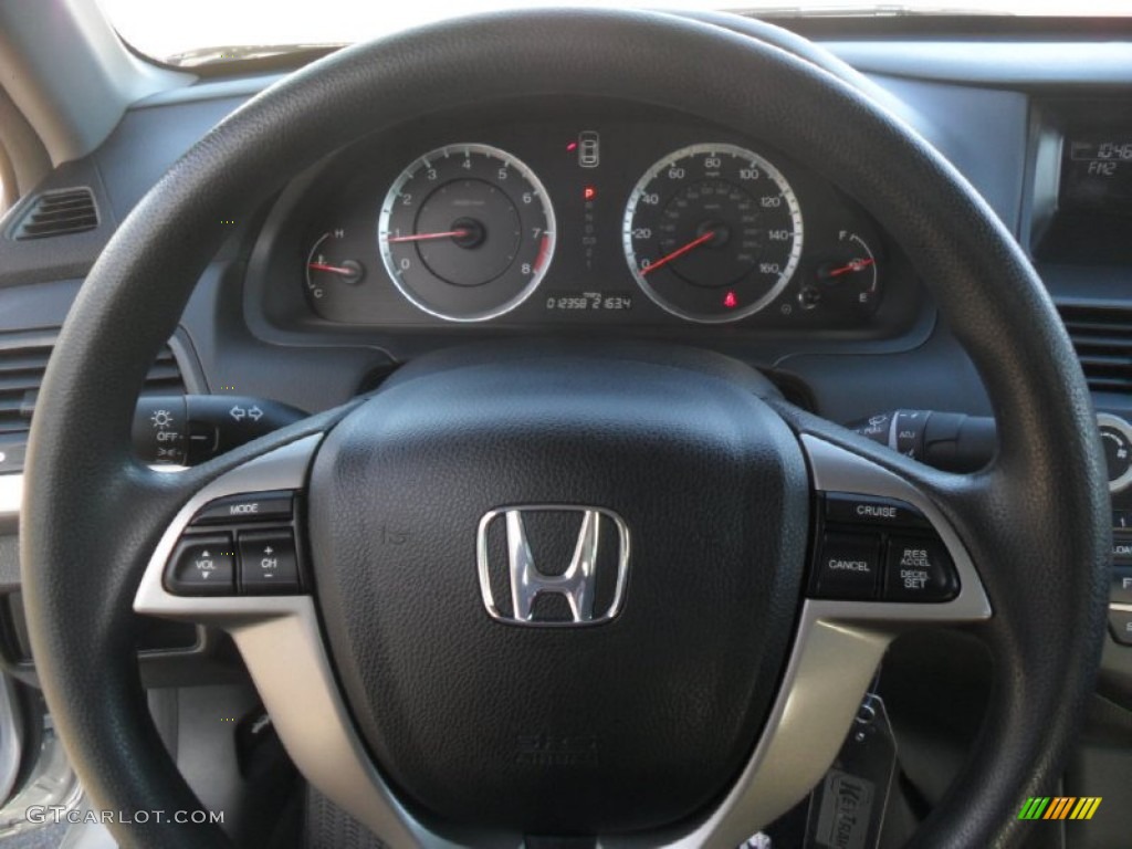 2010 Honda Accord EX Coupe Black Steering Wheel Photo #57644089