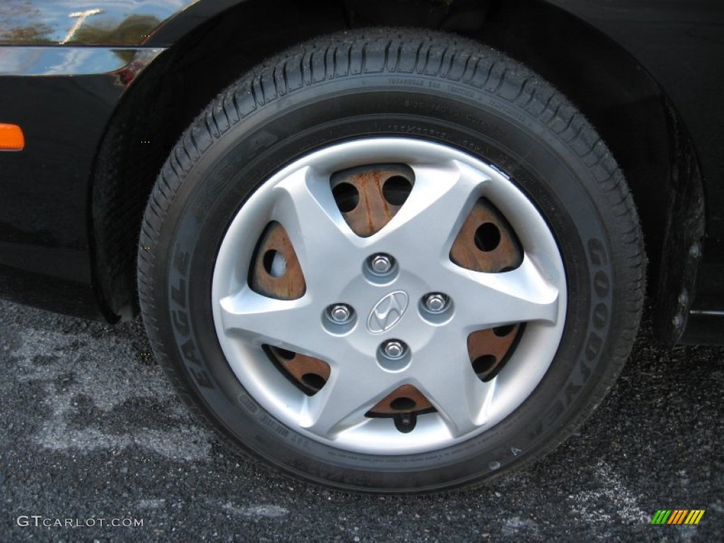 2006 Elantra GLS Sedan - Ebony Black / Gray photo #10