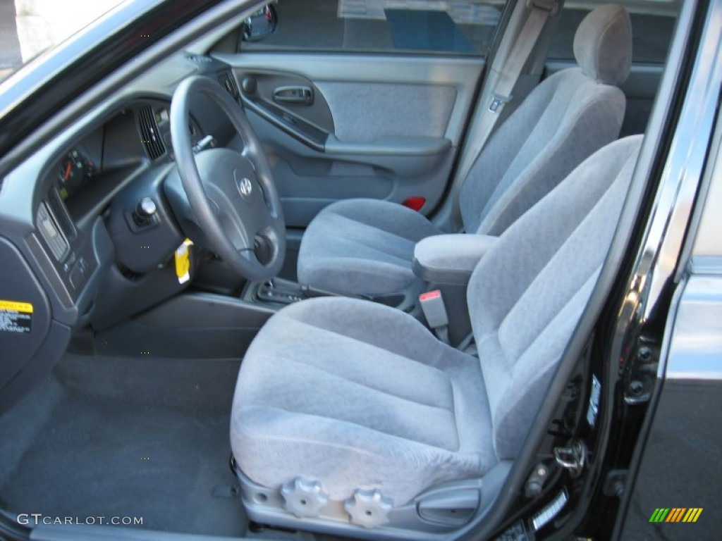 2006 Elantra GLS Sedan - Ebony Black / Gray photo #15
