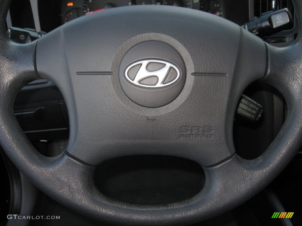 2006 Elantra GLS Sedan - Ebony Black / Gray photo #28