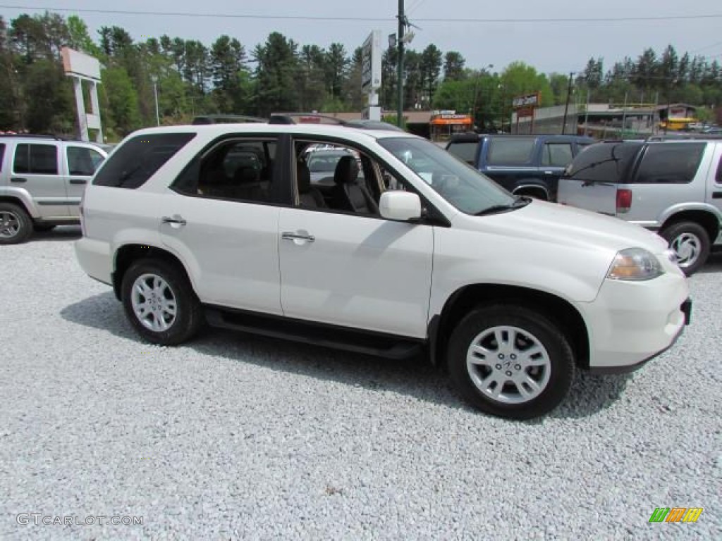 2004 MDX Touring - Aspen White Pearl / Saddle photo #2