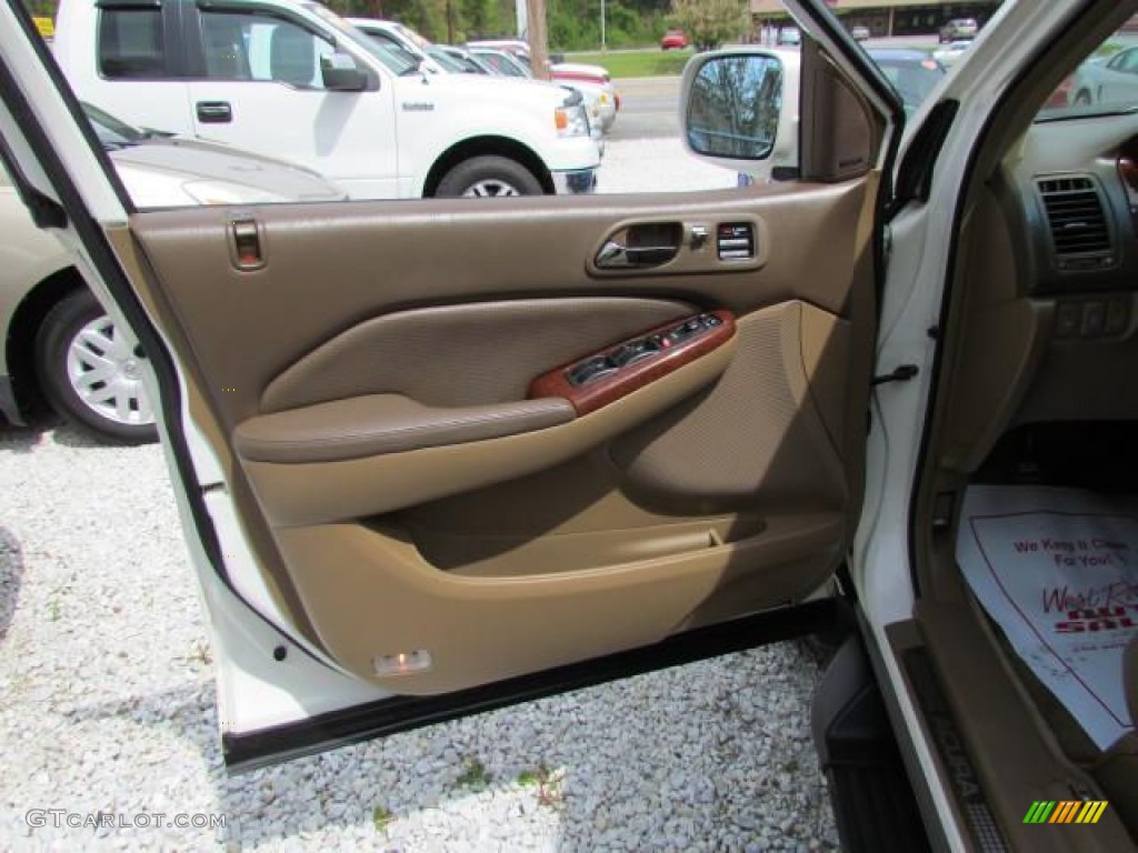 2004 MDX Touring - Aspen White Pearl / Saddle photo #20