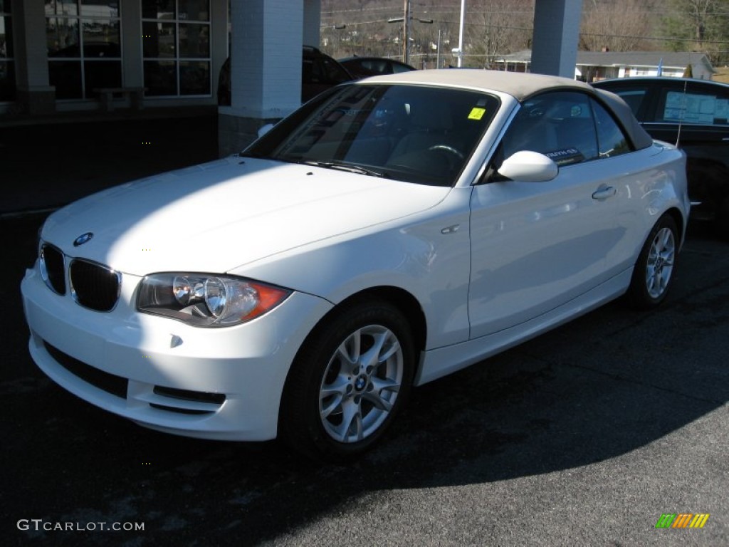 2008 1 Series 128i Convertible - Alpine White / Savanna Beige photo #2