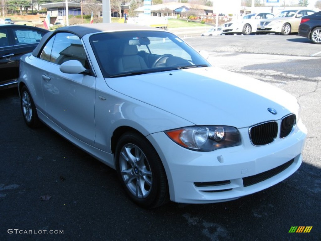 2008 1 Series 128i Convertible - Alpine White / Savanna Beige photo #4