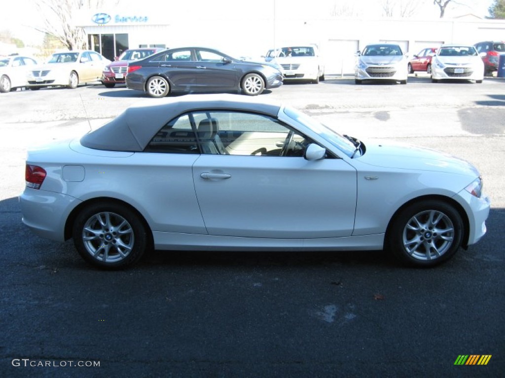 2008 1 Series 128i Convertible - Alpine White / Savanna Beige photo #5