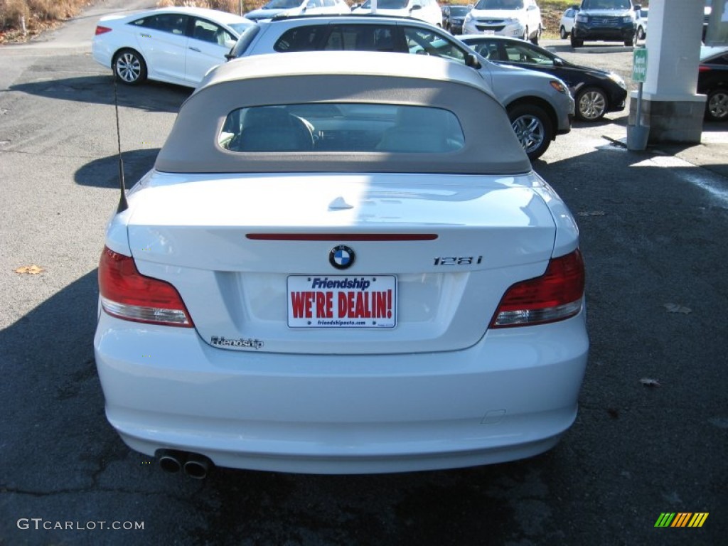 2008 1 Series 128i Convertible - Alpine White / Savanna Beige photo #7