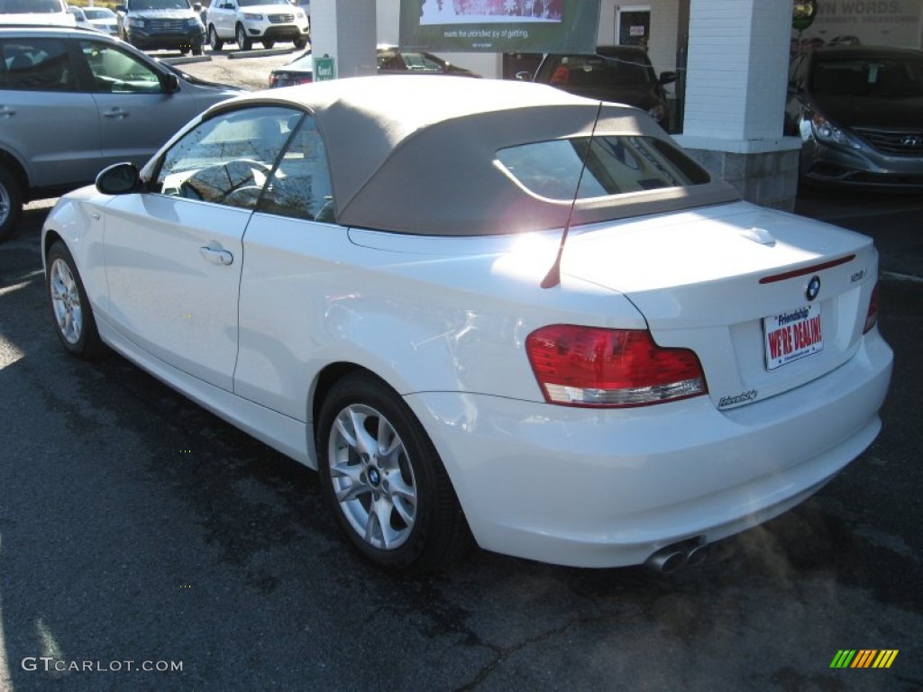 2008 1 Series 128i Convertible - Alpine White / Savanna Beige photo #8